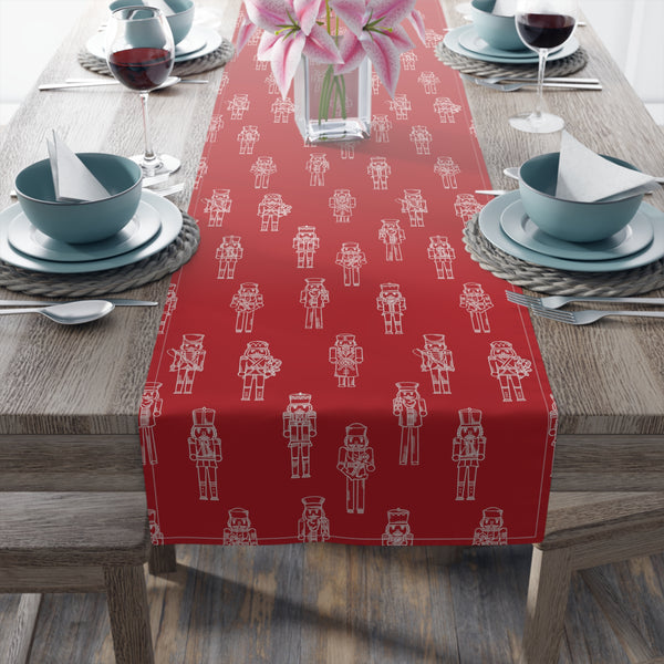 Coastal Nutcracker Table Runner - Red